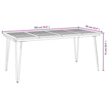 7 Piece Garden Dining Set Solid Wood Acacia and Metal