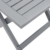 Sun Loungers 2 pcs with Table Grey Solid Wood Acacia