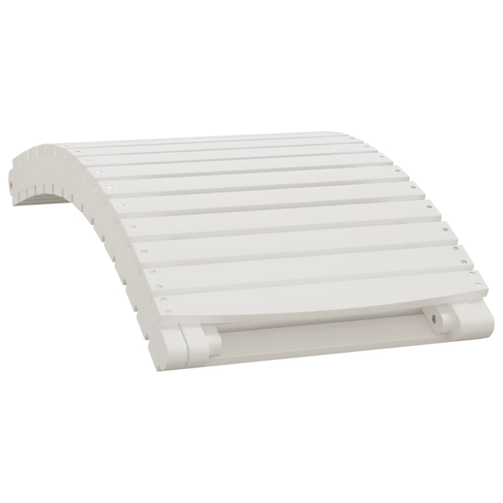 Sun Loungers 2 pcs with Table White Solid Wood Acacia