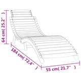 Sun Loungers 2 pcs with Table White Solid Wood Acacia