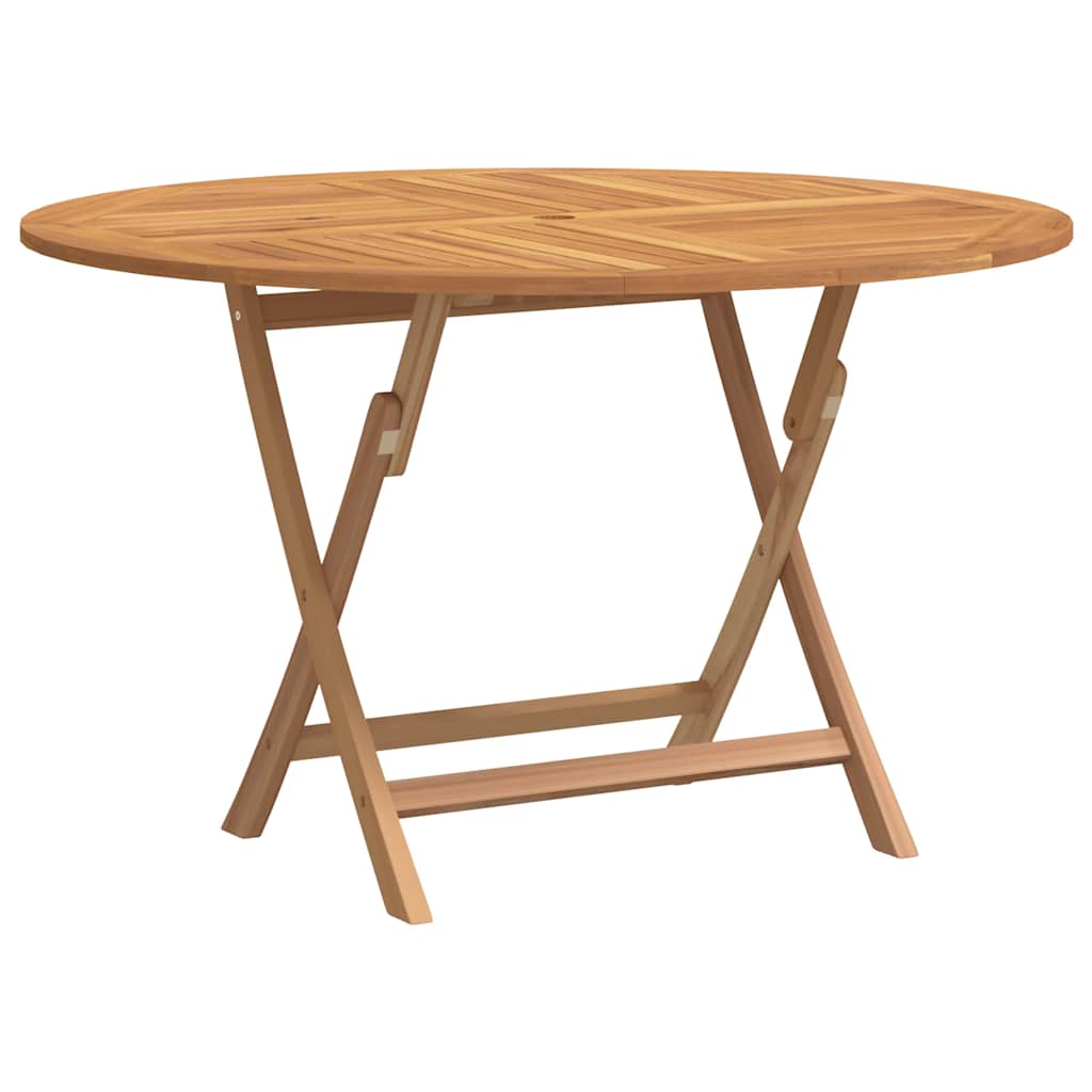 Folding Garden Table Ø 110x75 cm Solid Wood Teak