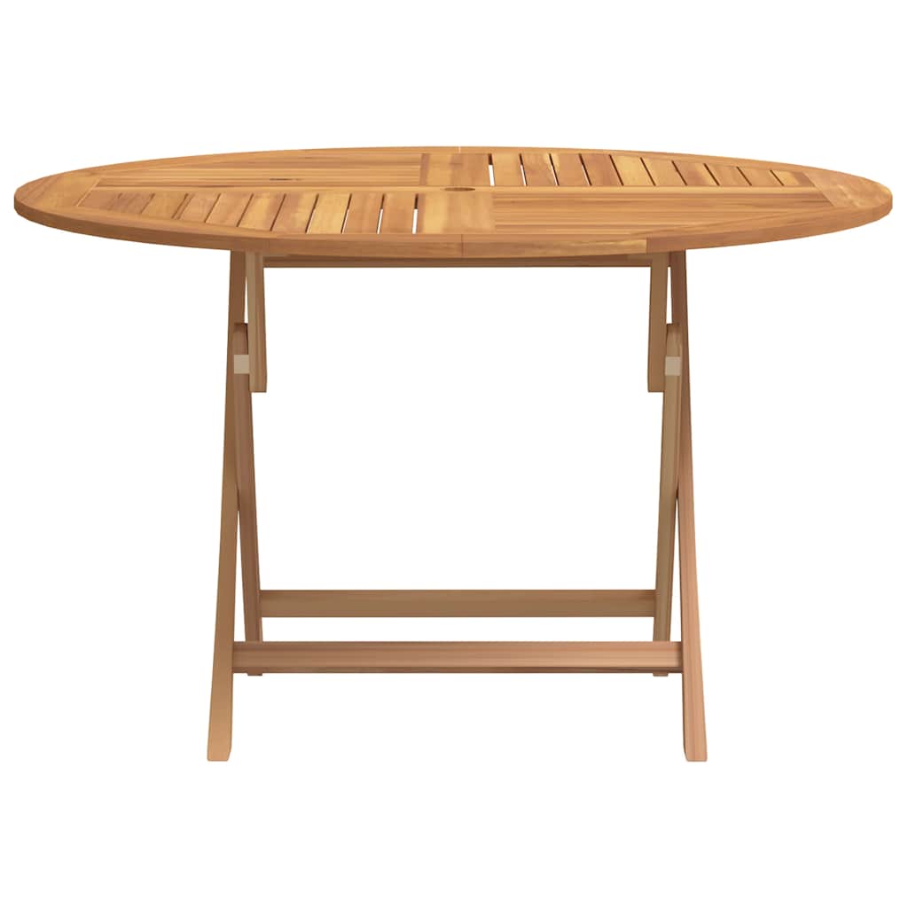Folding Garden Table Ø 110x75 cm Solid Wood Teak