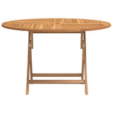 Folding Garden Table Ø 110x75 cm Solid Wood Teak