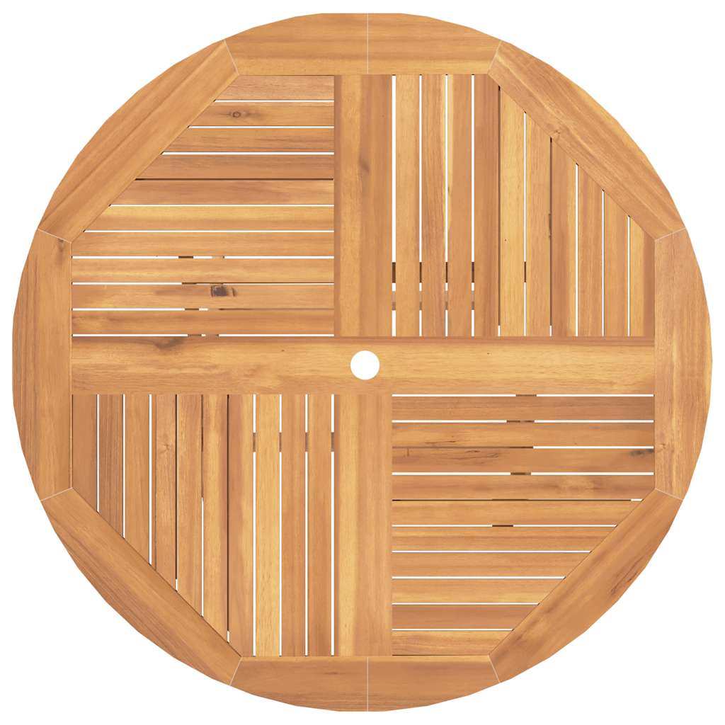 Folding Garden Table Ø 110x75 cm Solid Wood Teak