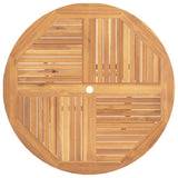 Folding Garden Table Ø 110x75 cm Solid Wood Teak