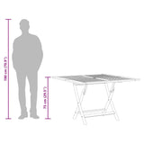 Folding Garden Table Ø 110x75 cm Solid Wood Teak