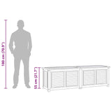 Garden Storage Box with Bag 175x50x55 cm Solid Wood Teak