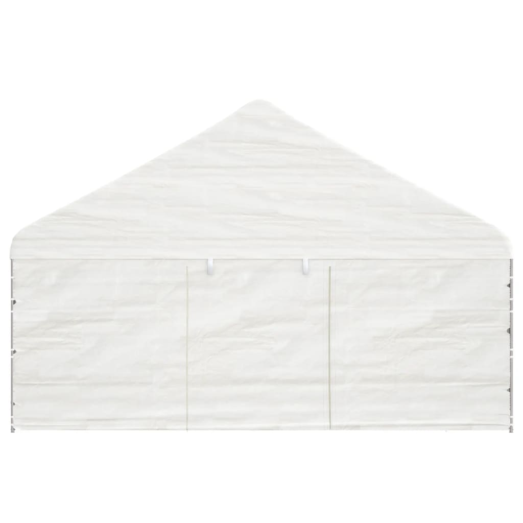 Gazebo with Roof White 4.46x5.88x3.75 m Polyethylene