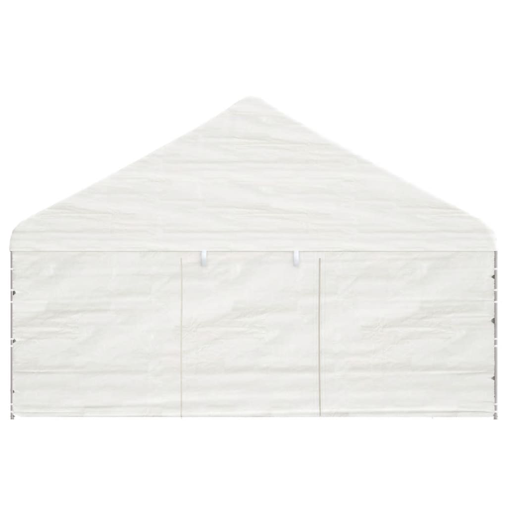 Gazebo with Roof White 11.15x5.88x3.75 m Polyethylene