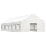 Gazebo with Roof White 13.38x5.88x3.75 m Polyethylene