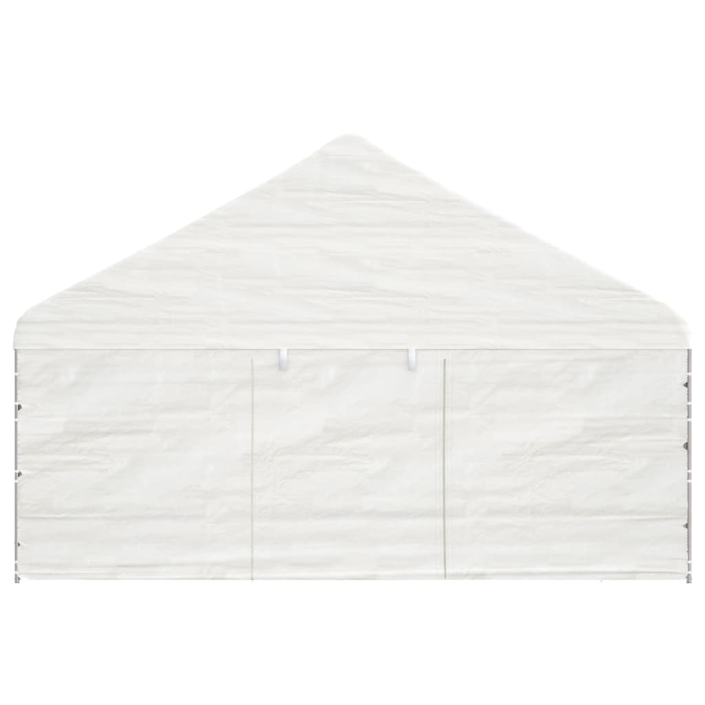 Gazebo with Roof White 15.61x5.88x3.75 m Polyethylene