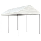 Gazebo with Roof White 4.46x2.28x2.69 m Polyethylene