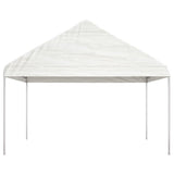 Gazebo with Roof White 4.46x4.08x3.22 m Polyethylene