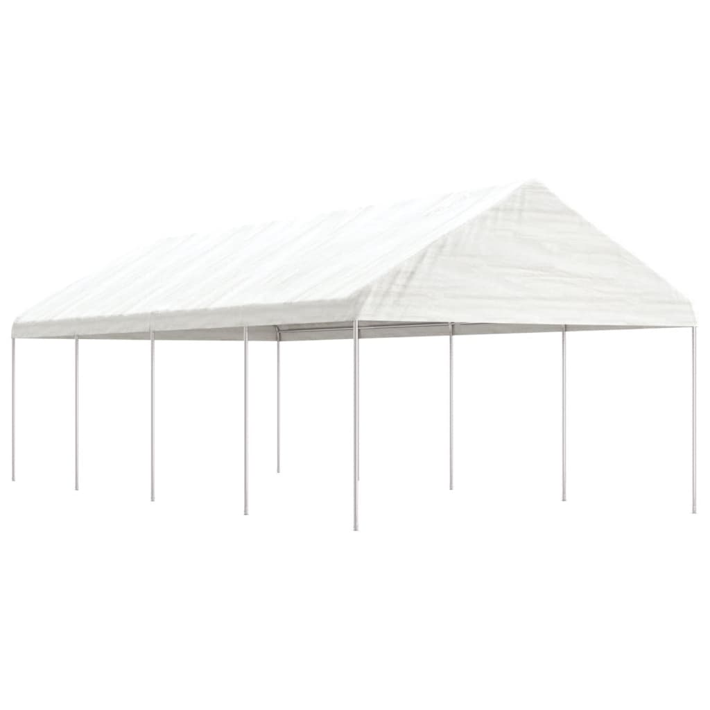 Gazebo with Roof White 8.92x4.08x3.22 m Polyethylene