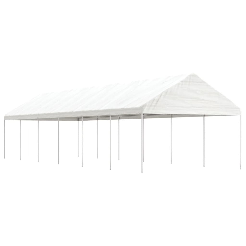 Gazebo with Roof White 13.38x4.08x3.22 m Polyethylene