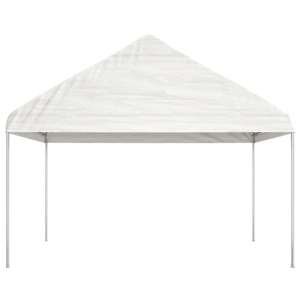 Gazebo with Roof White 15.61x4.08x3.22 m Polyethylene