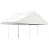 Gazebo with Roof White 4.46x5.88x3.75 m Polyethylene