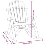 Garden Rocking Chair 69x96x101 cm Solid Wood Spruce