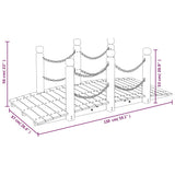 Garden Bridge with Chain Railings 150x67x56cm Solid Wood Spruce