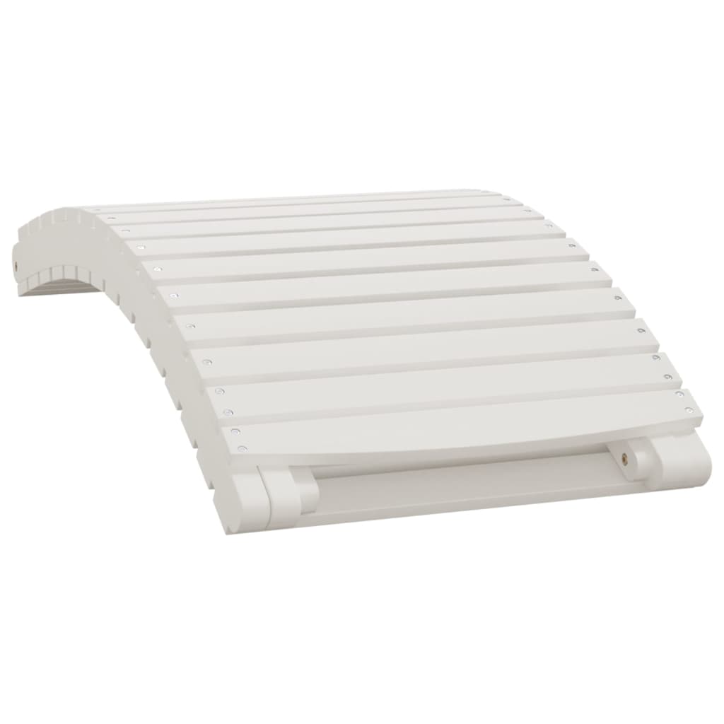 Sun Lounger White 184x55x64 cm Solid Wood Acacia