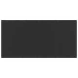 5 Piece Garden Dining Set Black Cotton Rope and Steel