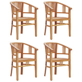 5 Piece Garden Dining Set Solid Wood Teak