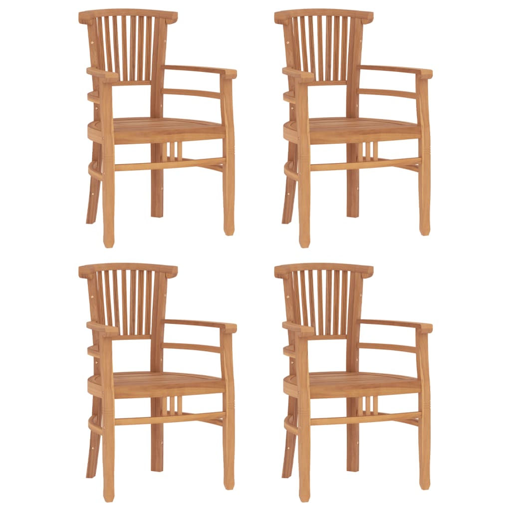 5 Piece Garden Dining Set Solid Wood Teak