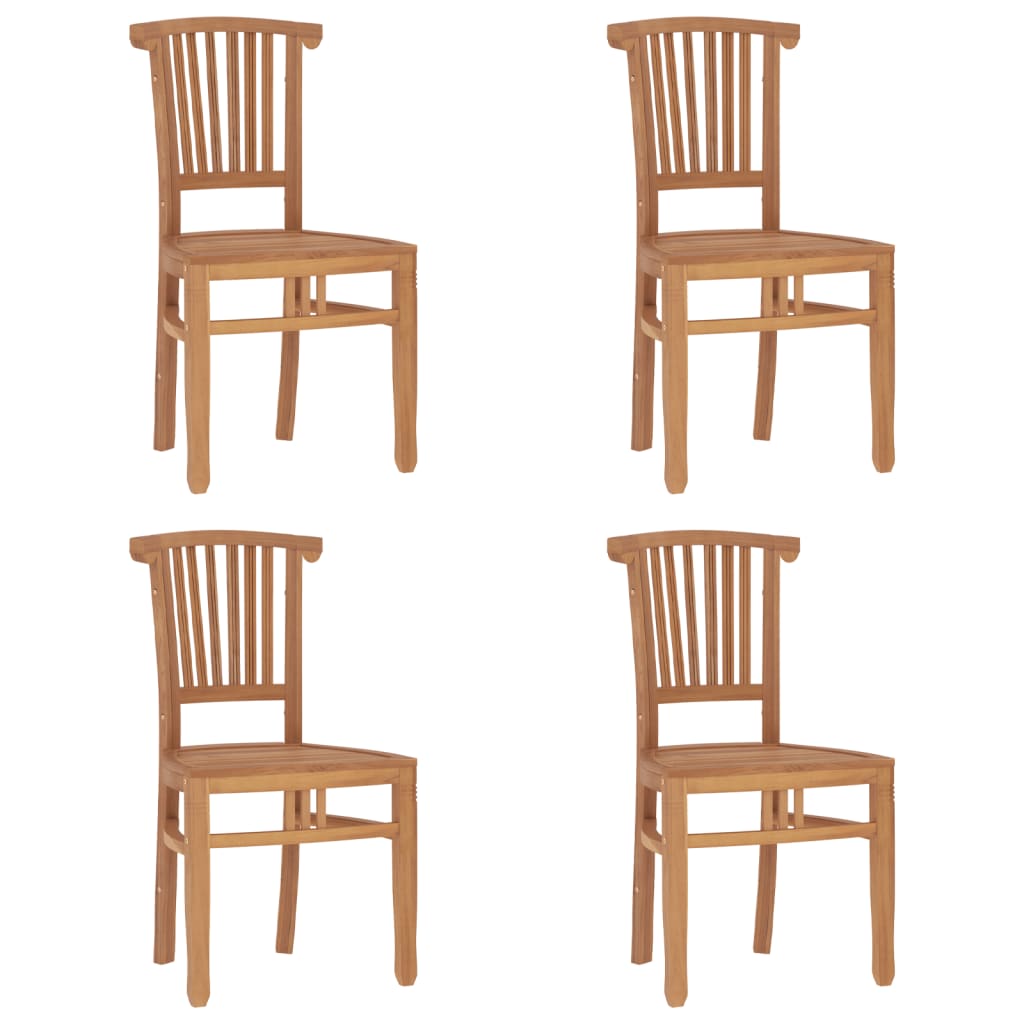 5 Piece Garden Dining Set Solid Wood Teak