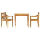 3 Piece Garden Dining Set Solid Wood Teak