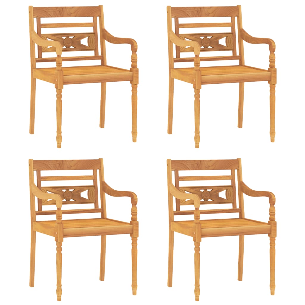 5 Piece Garden Dining Set Solid Wood Teak