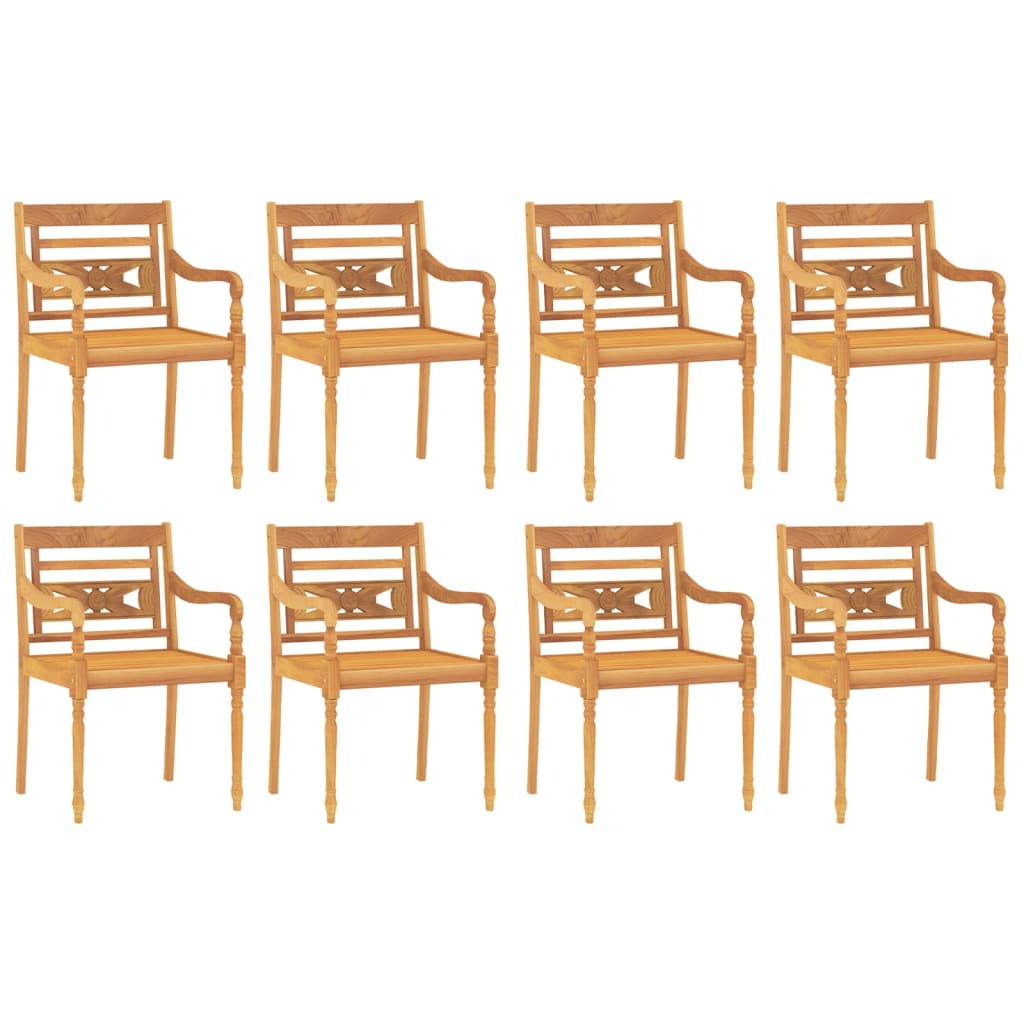 9 Piece Garden Dining Set Solid Wood Teak