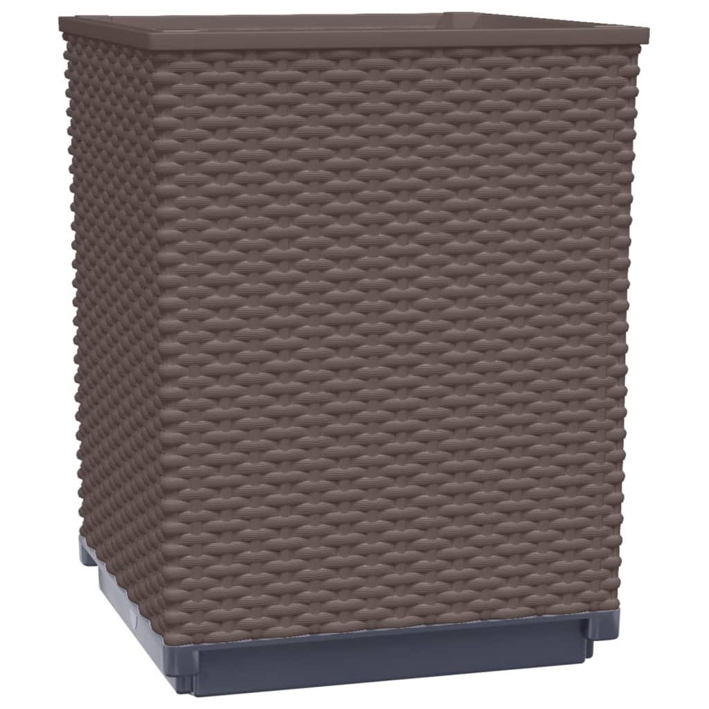Planters 4 pcs Brown 30x30x37 cm Polypropylene