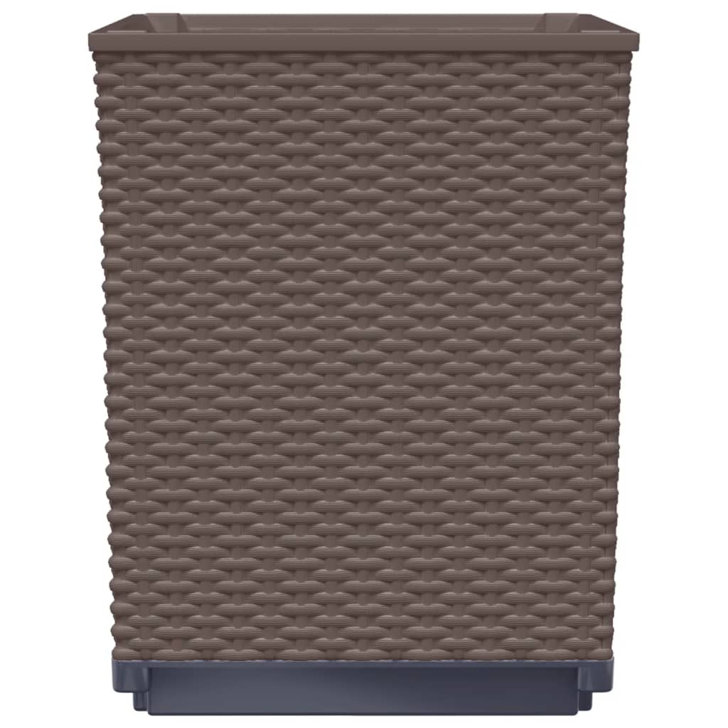 Planters 4 pcs Brown 30x30x37 cm Polypropylene
