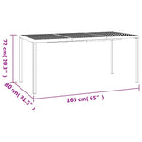 Garden Table Anthracite 165x80x72 cm Steel