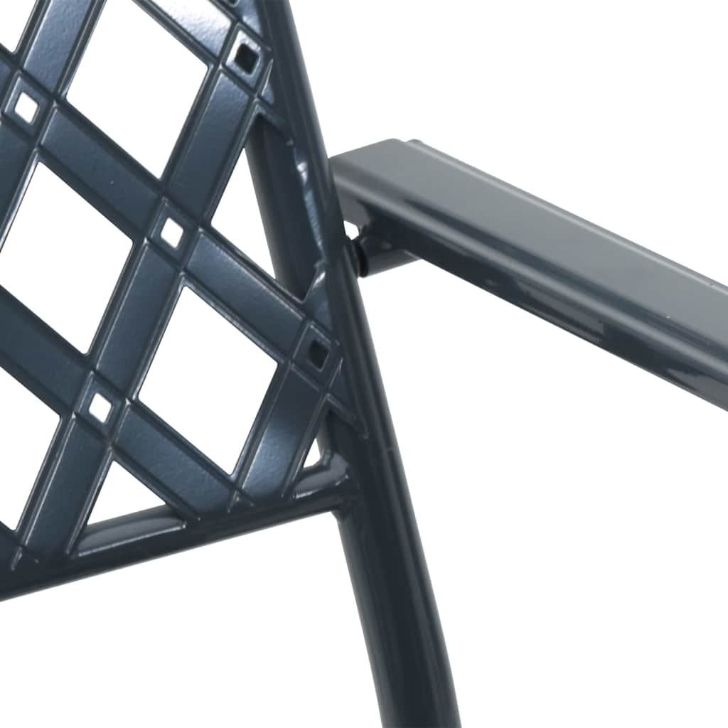 Chair 2 pcs Anthracite 56 x 65 x 89cm Steel