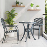 Chair 2 pcs Anthracite 56 x 65 x 89cm Steel