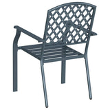 Chair 2 pcs Anthracite 56 x 65 x 89cm Steel