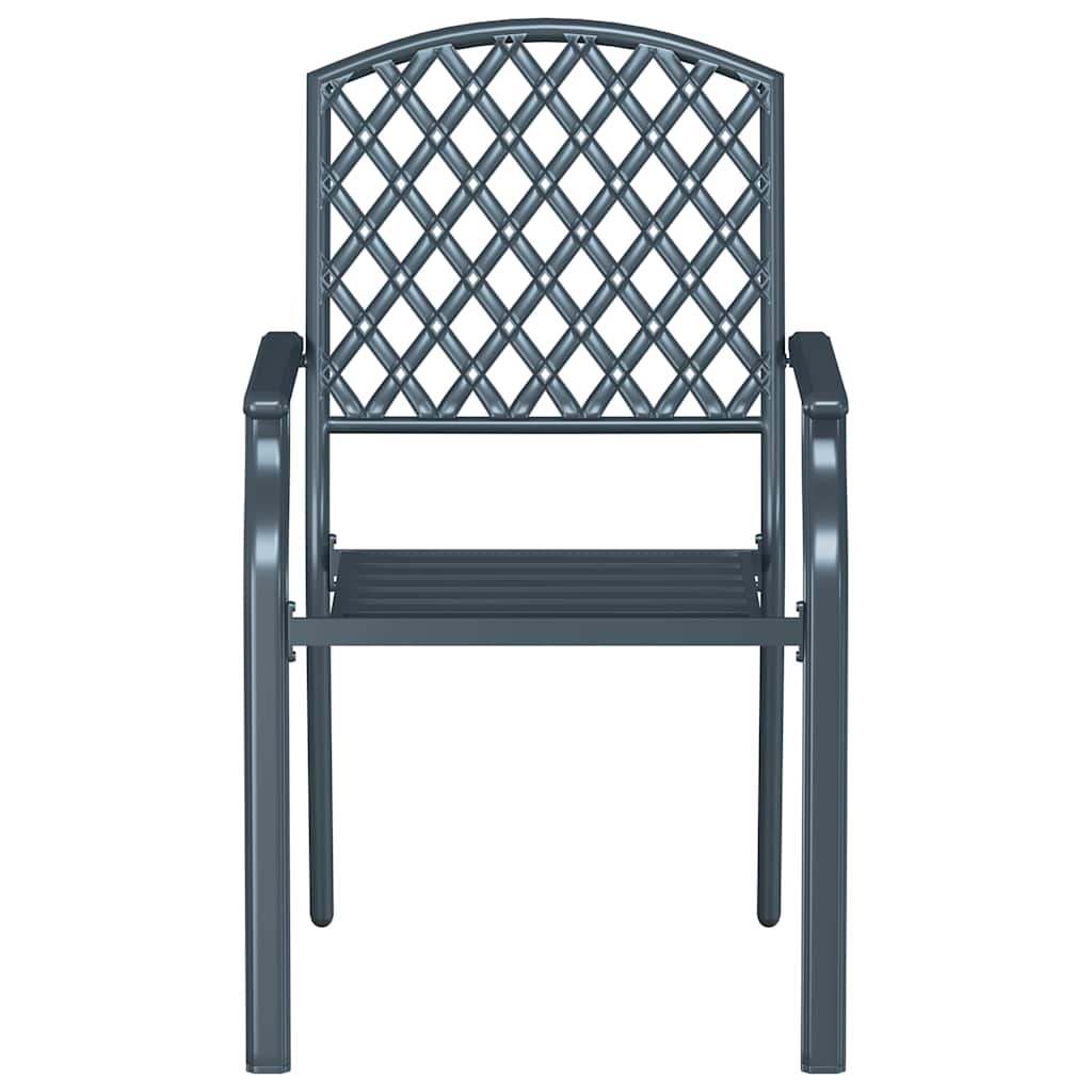 Chair 2 pcs Anthracite 56 x 65 x 89cm Steel