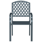 Chair 2 pcs Anthracite 56 x 65 x 89cm Steel