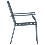 Chair 2 pcs Anthracite 56 x 65 x 89cm Steel