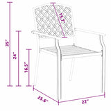 Chair 2 pcs Anthracite 56 x 65 x 89cm Steel