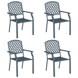 Chair 4 pcs Anthracite 56 x 65 x 89cm Steel
