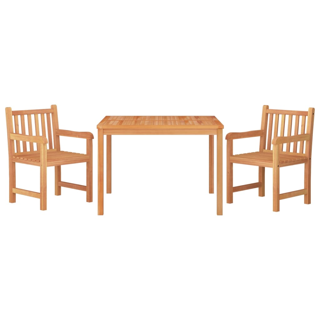 3 Piece Garden Dining Set Solid Wood Teak