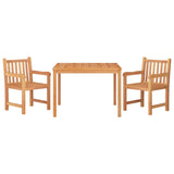 3 Piece Garden Dining Set Solid Wood Teak