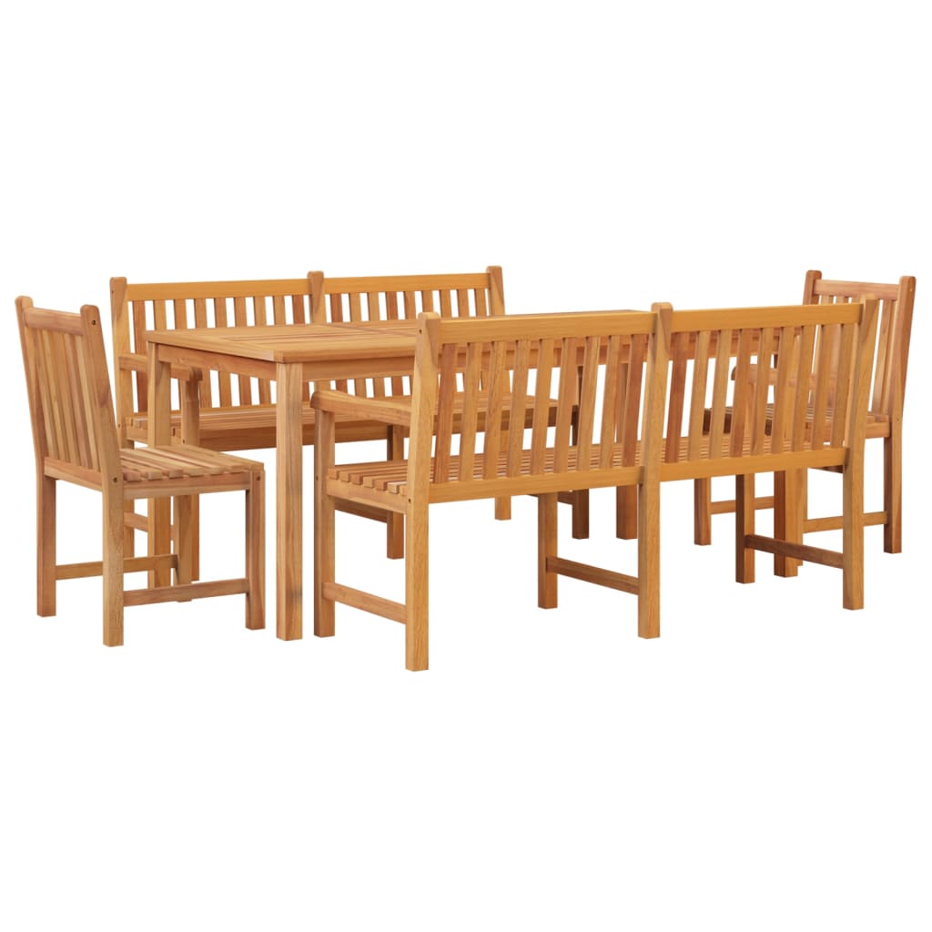 5 Piece Garden Dining Set Solid Wood Teak