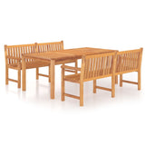 3 Piece Garden Dining Set Solid Wood Teak