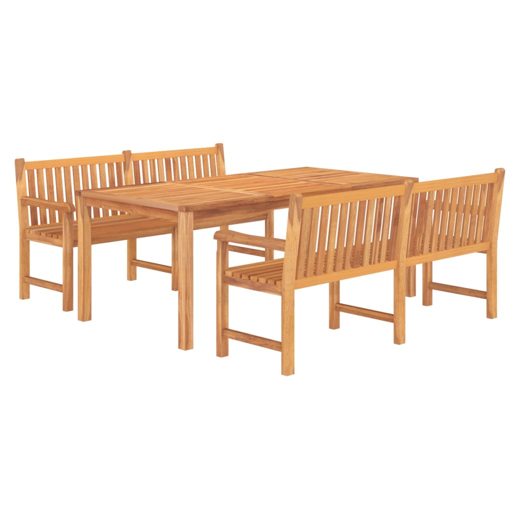 3 Piece Garden Dining Set Solid Wood Teak