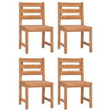 vidaXL Garden Chairs 4 pcs Solid Wood Teak