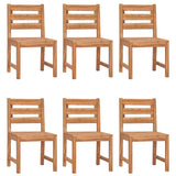 vidaXL Garden Chairs 6 pcs Solid Wood Teak