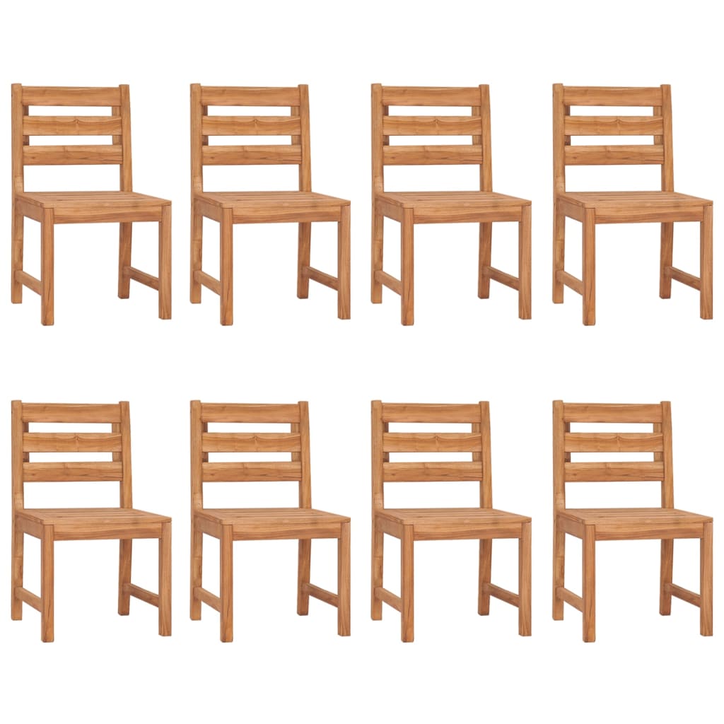 vidaXL Garden Chairs 8 pcs Solid Wood Teak